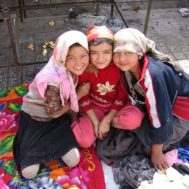 Uyghur girls at a Khotan Market