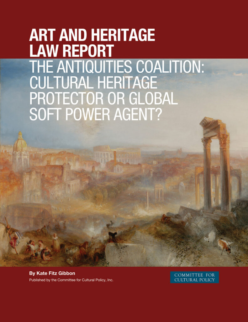 Art And Heritage Law Report Antiquities Coalition cover